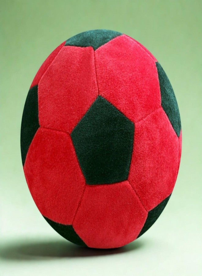 تيكلز لعبة كرة قدم محشوة ناعمة للأطفال من الجنسين، هدية مثالية لأعياد الميلاد (الحجم: 30 سم، اللون: أحمر وأخضر داكن) - Image 2